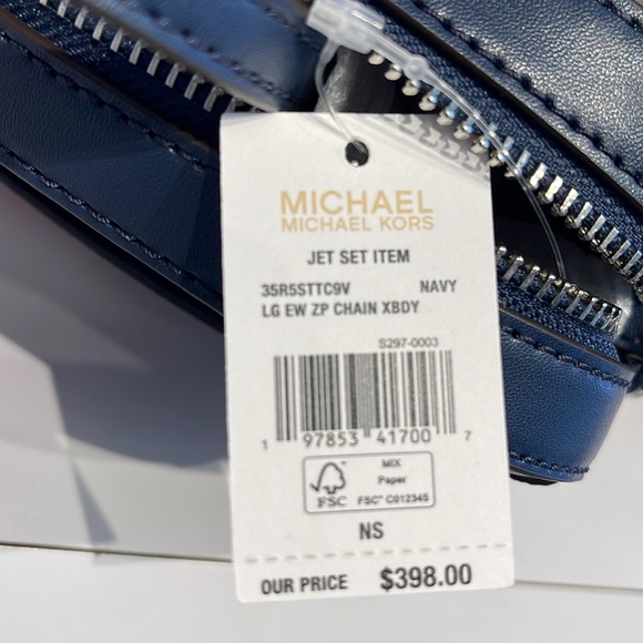 Michael Kors Jet Set Item Large Ombré EW Signature ZP Chain XBody Logo Crossbody - Picture 10 of 14